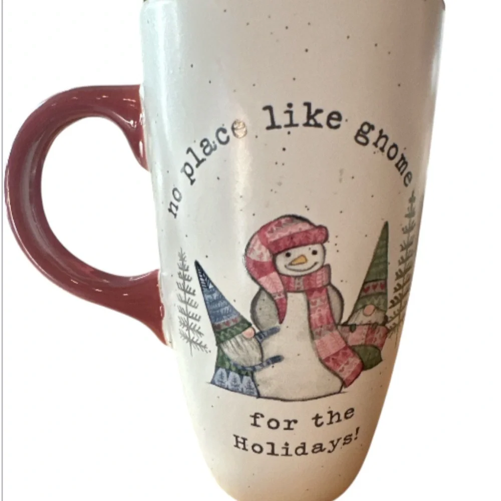 Peppermint & Pine Gnome Snowman Coffee Team Insulated Travel Mug Holidays